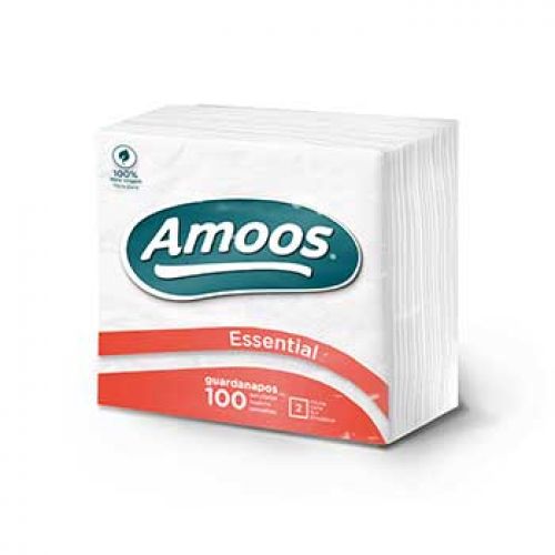 Guardanapos 22x22 2Fls Branco Amoos 100un , Amoos , 6511036 , 5601856221011